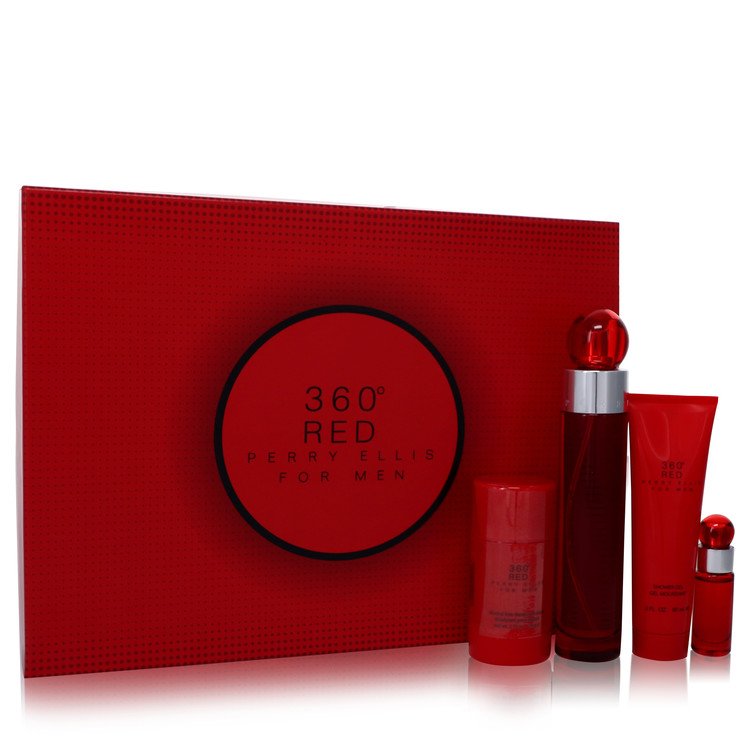 PERRY ELLIS 360 RED  4PCS SET 100 ML